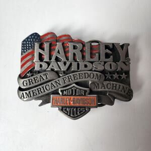 Vintage 1992 Harley-Davidson Motorcycles Belt Buckle Made In USA Harmony Design